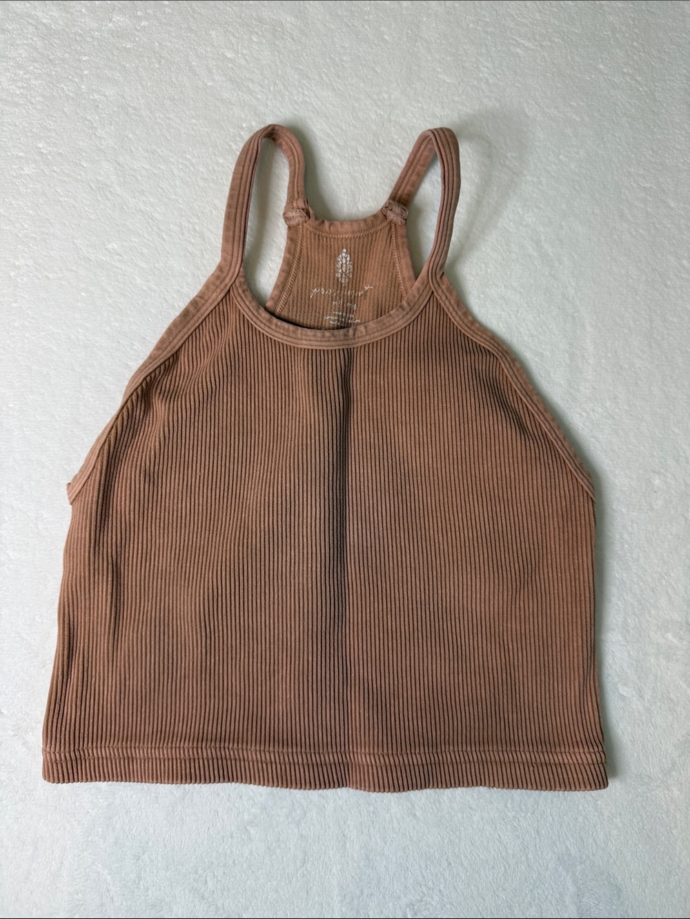 Free People Movement Stretch Orange Tan Tank Top Medium